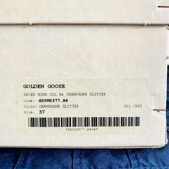 Golden Goose *rare* gold glitter oxfords. BNWT - Picture 4 of 8